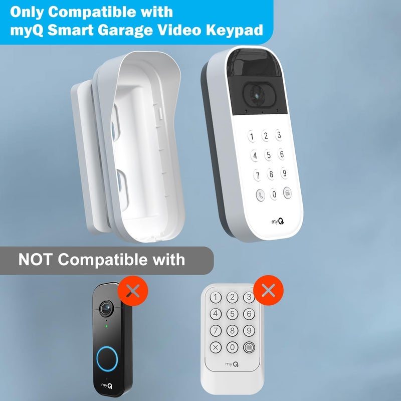 iTODOS Swivel Mount for myQ Smart Garage Video Keypad ,Angle Adjustable(40 to 140 ) Degree Mounting Bracket for myQ ,Easy to Install (Video Keypad is NOT Included - Image 2
